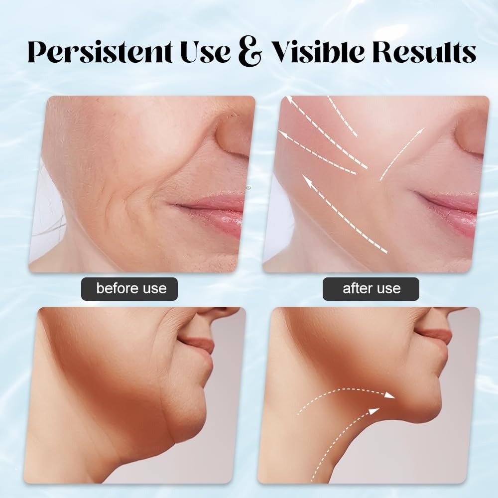 Neck Lifting And Tightening Massager EMS Microcurrent Face And Neck Device With LED Light