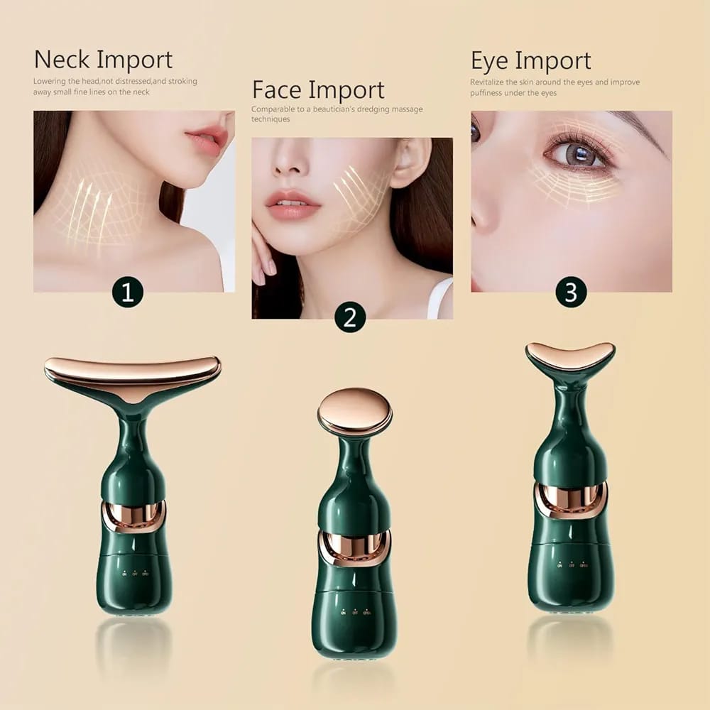 Neck Lifting And Tightening Massager EMS Microcurrent Face And Neck Device With LED Light